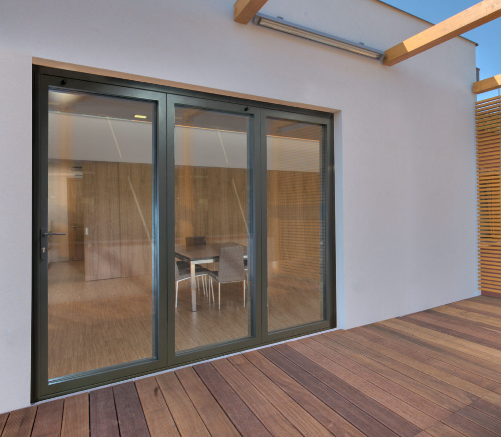 Hidden hinges for these E-Concealed bifold doors.