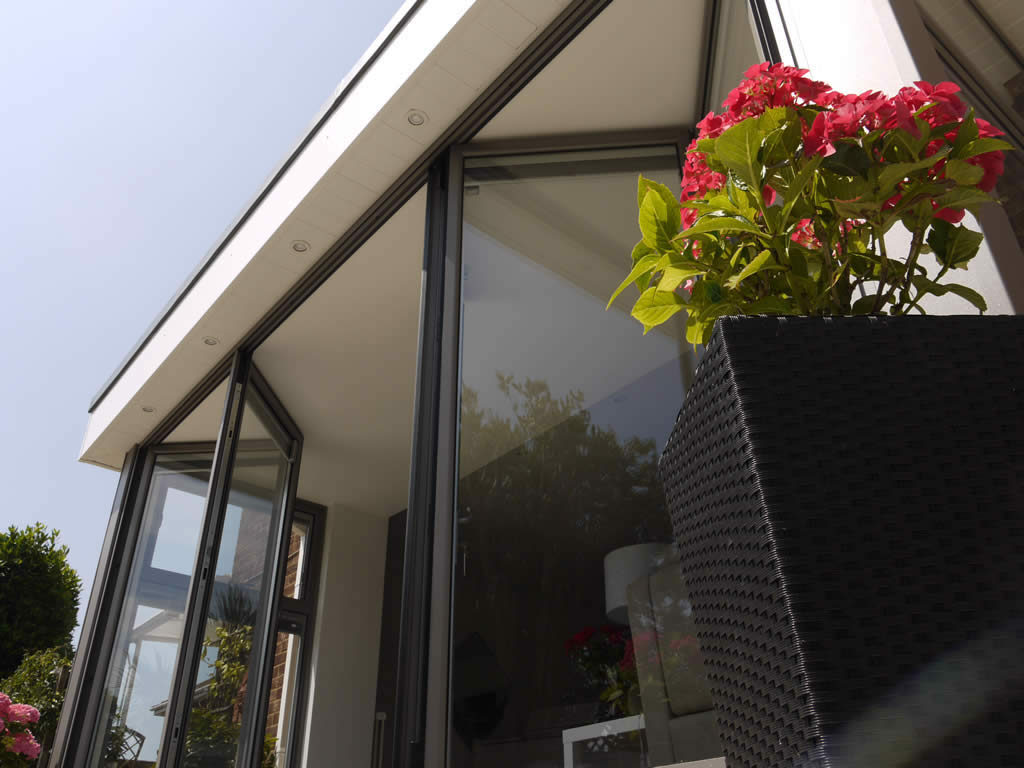 Slimline Plus super slim bifold doors in aluminium.